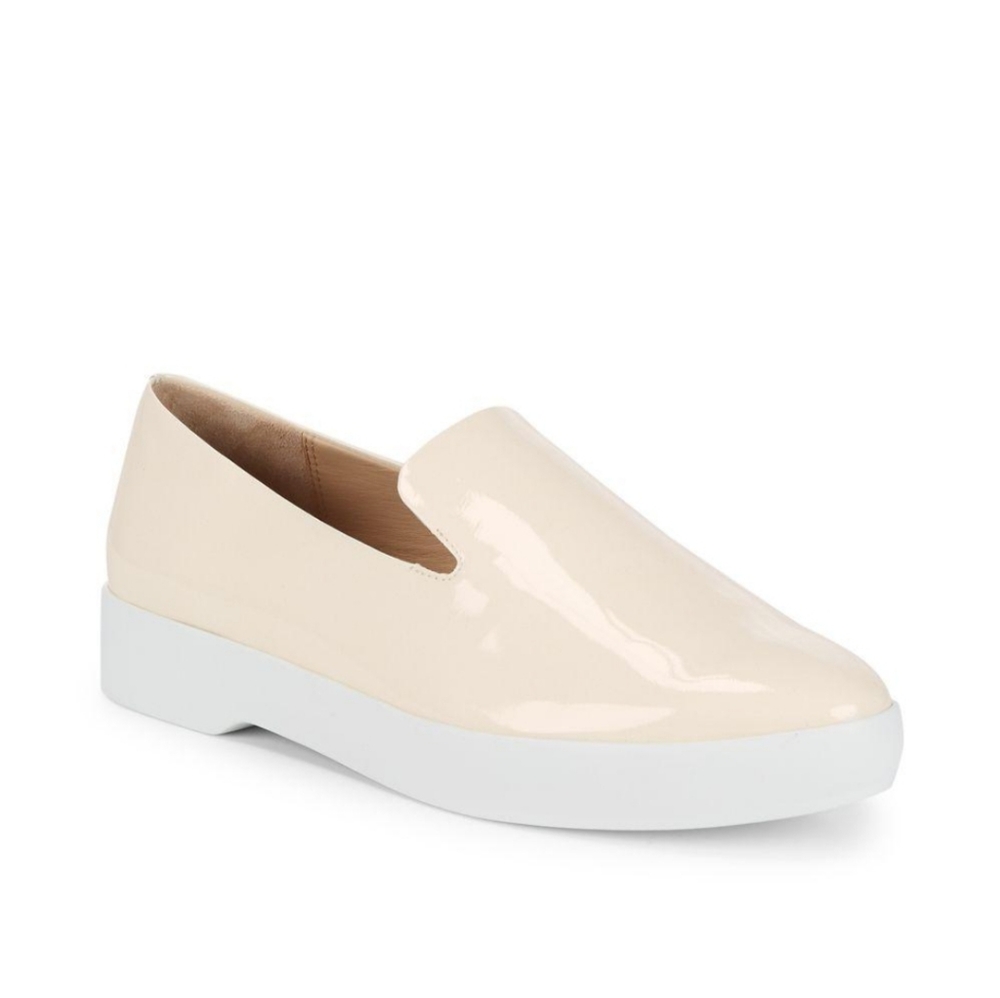 Donna Karan Pia white patent leather sneakers
